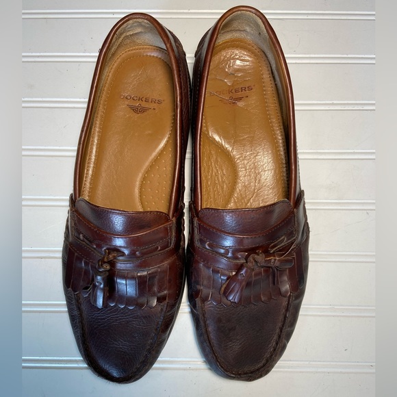 Dockers Other - Dockers Men's Size 11 1/2 Wide Brown Leather Tassel Loafers Very Good Condition